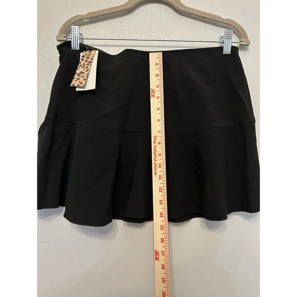 Y2K Pleated Black Mini Skirt Large Punk Grunge Goth Academia Clueless XOXO NWT - Picture 5 of 6
